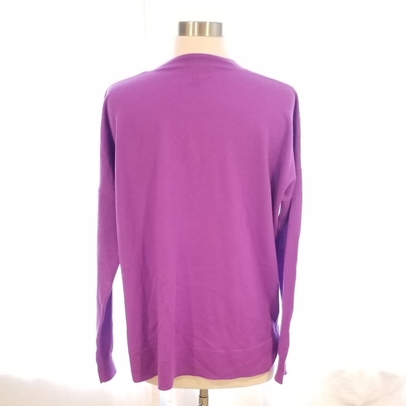 J Crew Tilly Purple Merino Wool Sweater Size M - Picture 7 of 7